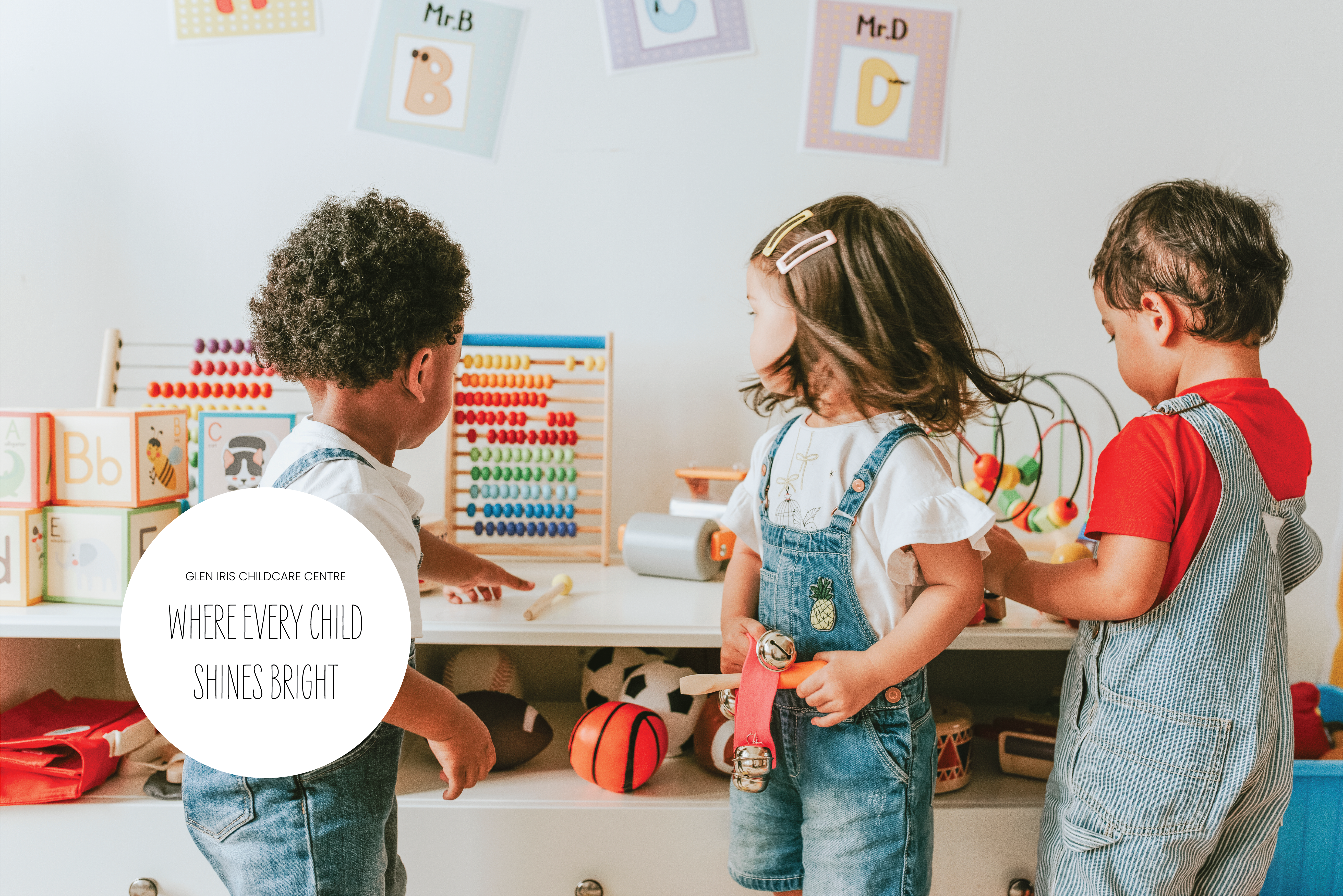 children playing where every child shines bright at childcare centre